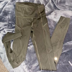 Lululemon dark olive fast and free high-rise tight 30’ size 0